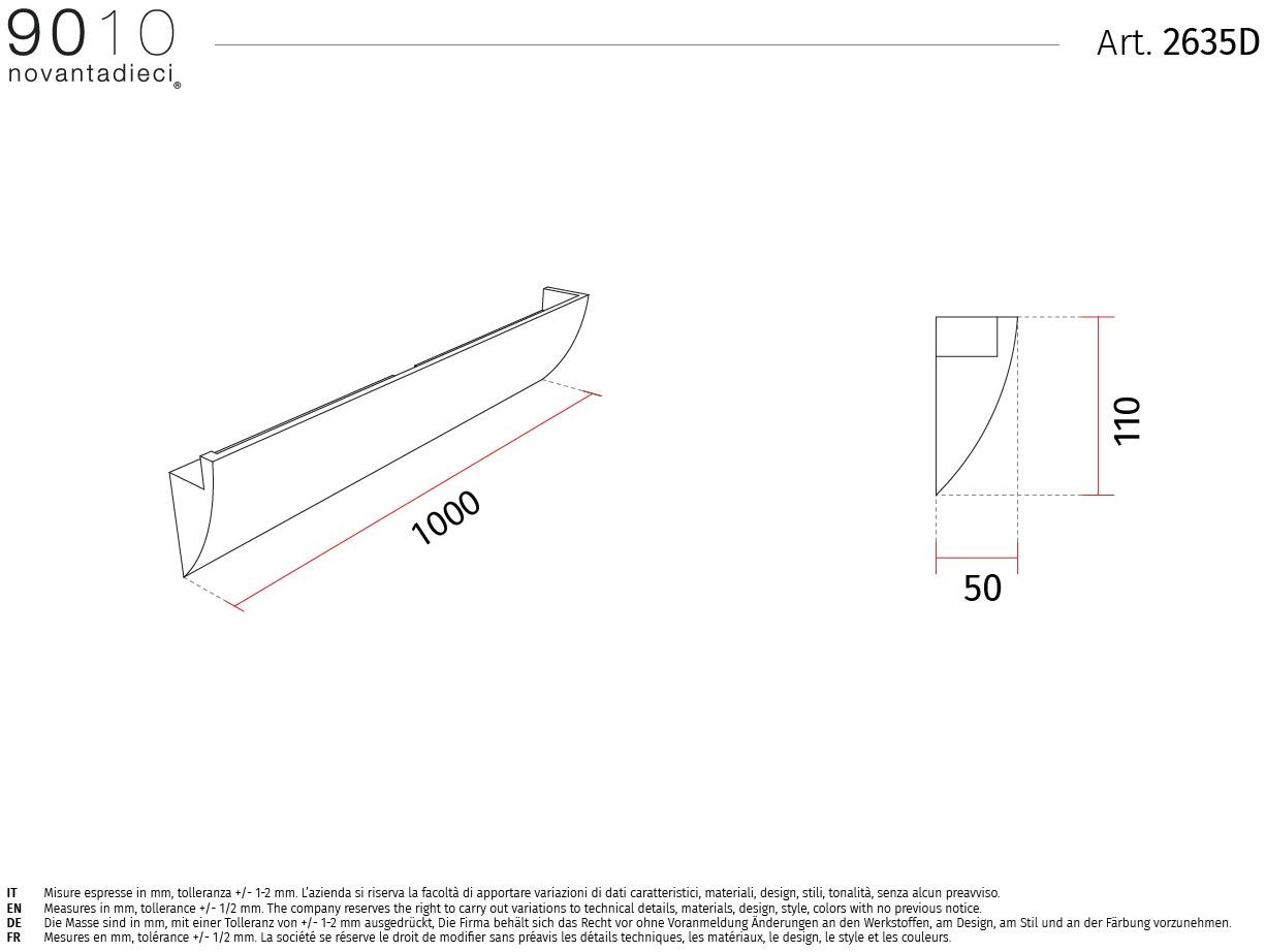 9010 novantadieci Регулируемый настенный светильник led из cristaly®  2635a/b/c/d  - Вид №4