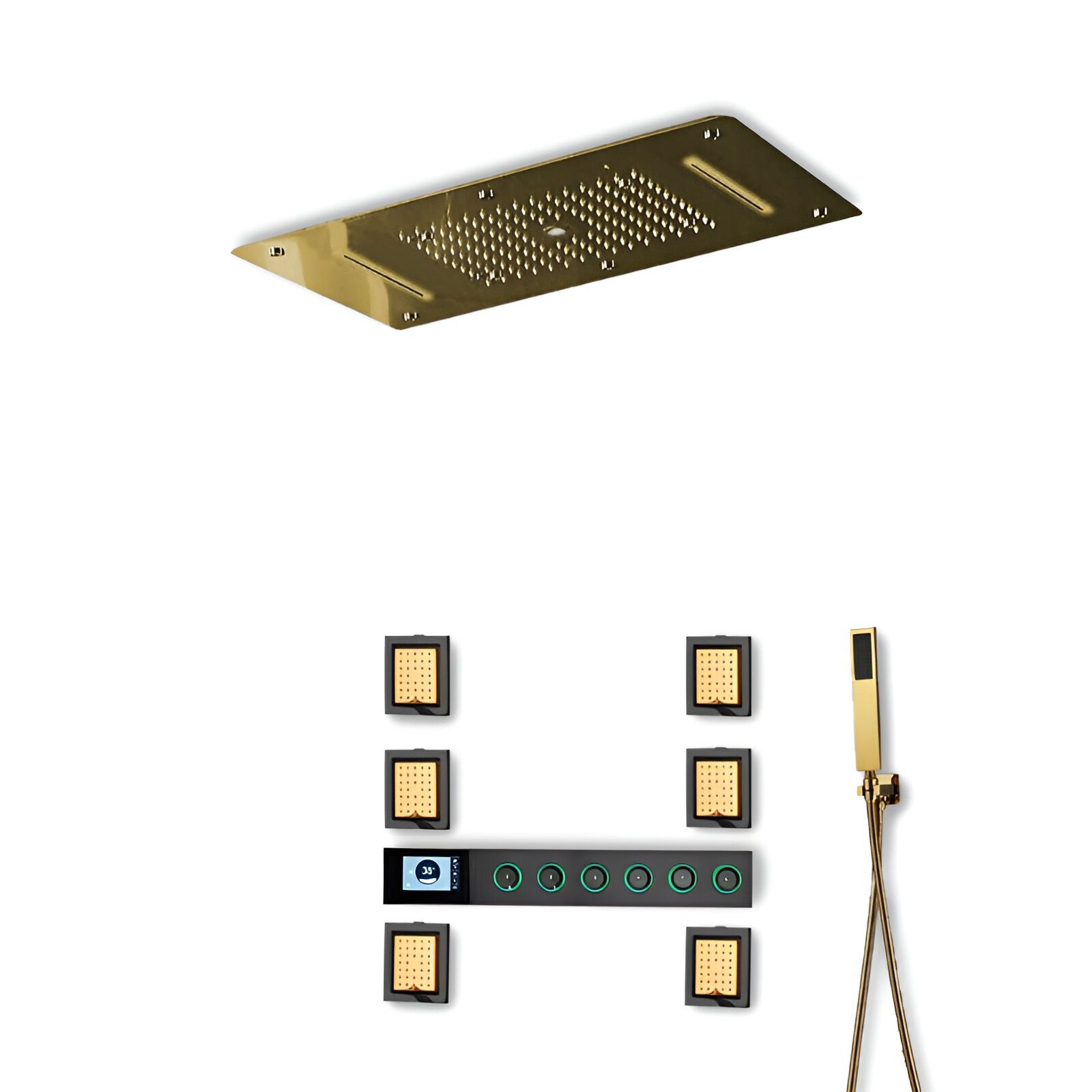 Светодиодный термостатический душ из нержавеющей стали Fontana Showers SORSO ARCH-00129864 - Вид №3