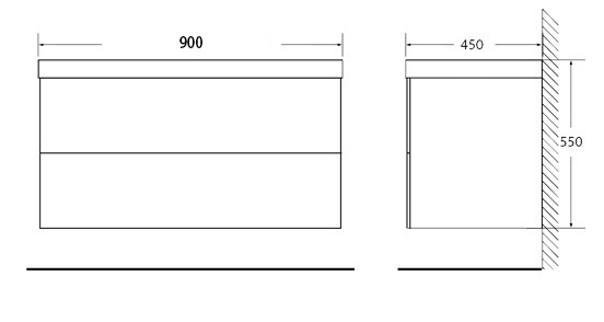 Мебель для ванной BelBagno REGINA-900-2C-SO-SV-BLUM - Вид №3