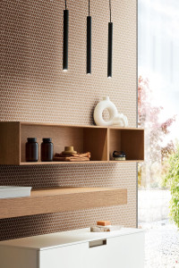 Подвесной умывальник из гидро-масляного шпона