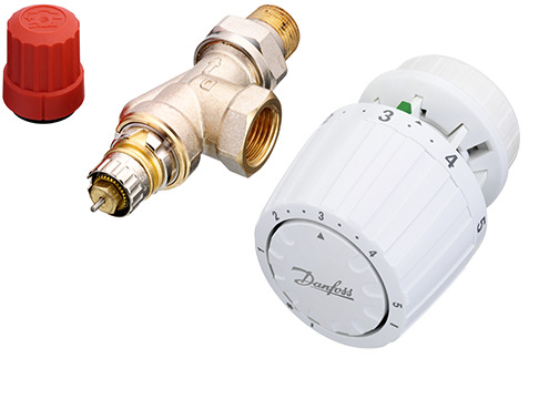 Danfoss Комплект RTR-N/RTR 7090 для двухтрубной системы отопления RTR-N 15 угл. и RTR7090 комплект 013G2173  - Вид №4