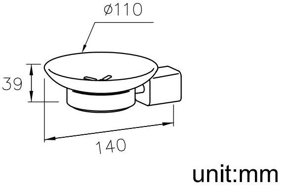 JUSTIME Настенная стеклянная мыльница Mark 6909-21-80cp - Вид №1