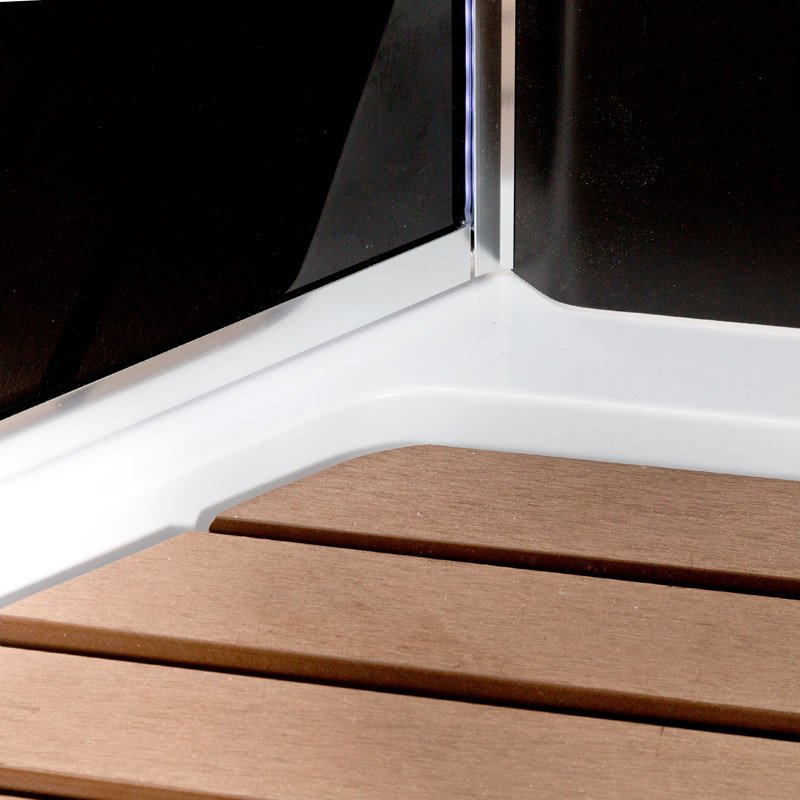 ЕМ1511 L N с гидромассажем (гм.) Душевая кабина DETO Серия EM BМ1510 N LED BLACK - Вид №8