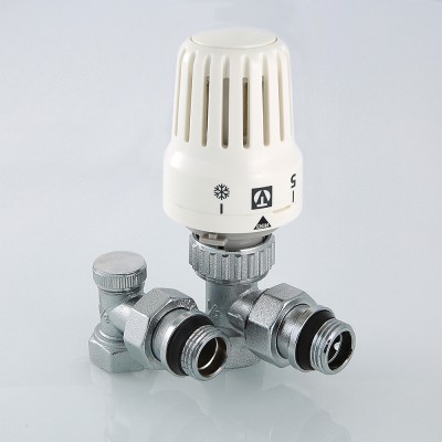 VT.045.N.04 Комплект терморегулирующего оборудования для радиатора угловой Valtec 1/2"  - Вид №1