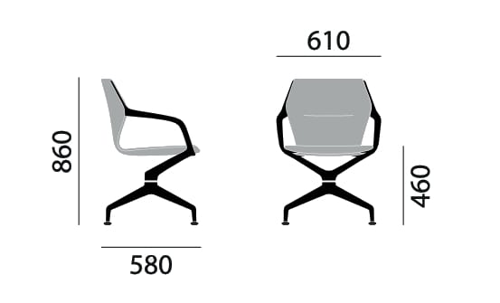 Офисное кресло с регулируемой высотой, вращающееся на насесте Brunner ARCH-00147670 - Вид №6