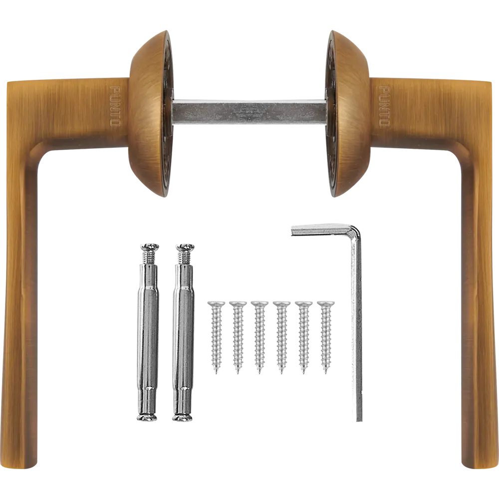 Дверные ручки Punto Ergo без запирания цвет кофе STLM-2119800 - Вид №1