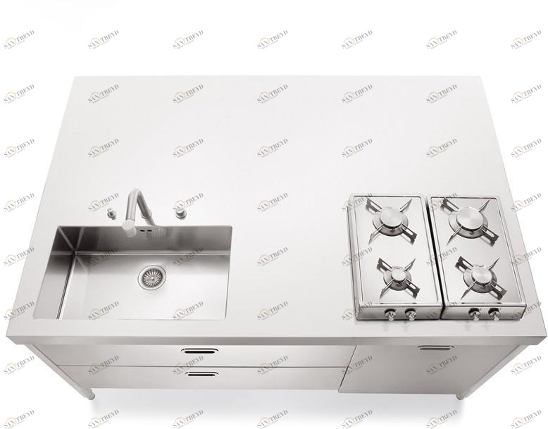 ALPES-INOX Кухонный остров из нержавеющей стали Liberi in cucina sun-id-1427002