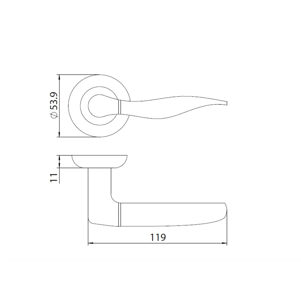 Дверные ручки EDSON EDS-20H-R1 в бронзовом исполнении 85167564 STLM-0059312 - Вид №4