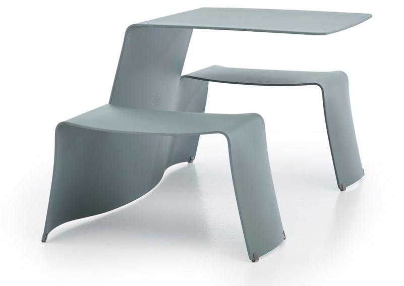 Extremis Алюминиевый стол для пикника со встроенными скамейками sun-id-1433021 - Вид №1