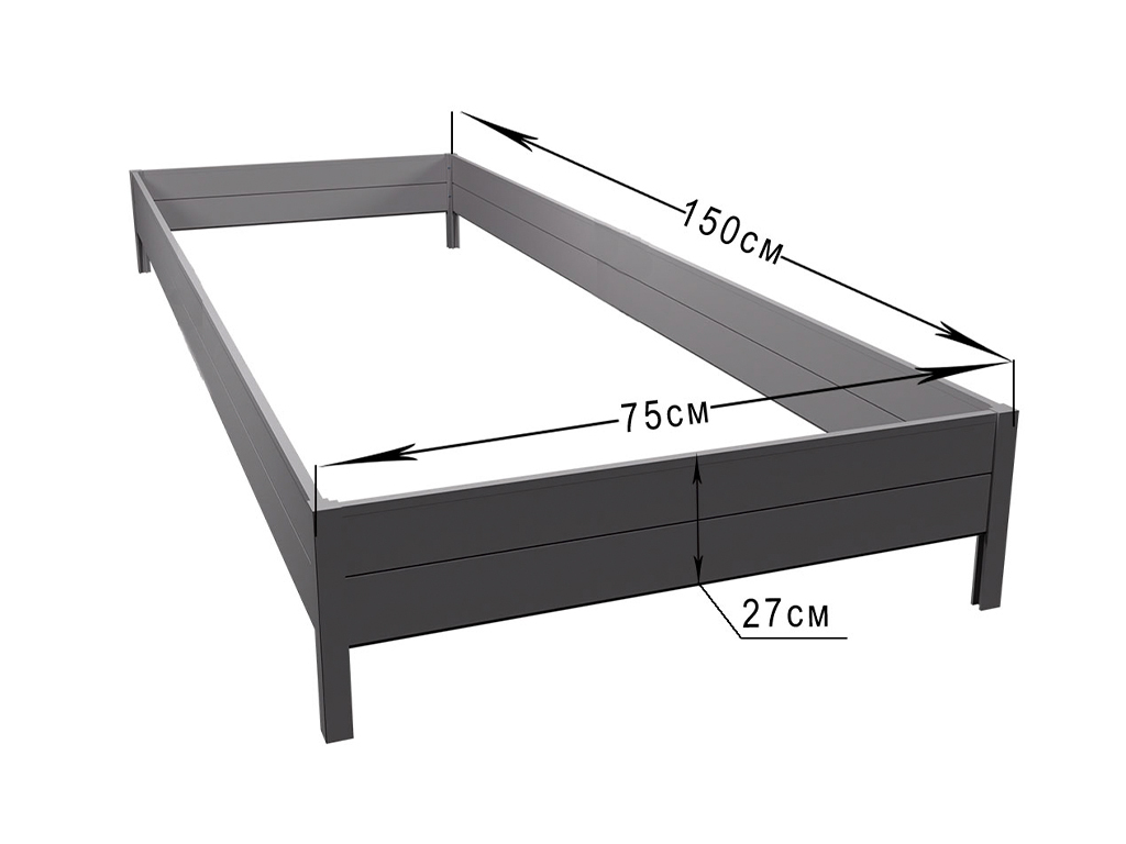 Грядка ПВХ 1,5 х 0,75 м, высота 27 см ГеоПластБорд GPBST-143