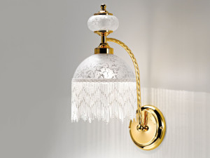 Настенный светильник из латуни и стекла