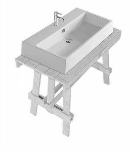 6122BI/6122NE Напольная раковина стоящая прямоугольная Galassia PLUS DESIGN