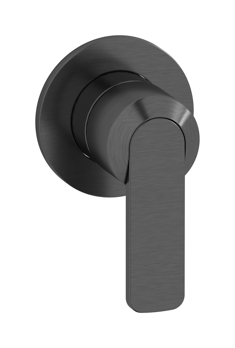 Внешние части встроенного смесителя на 1 потребителя. WE ARE IB c6305cs Brushed Black Chrome C-67