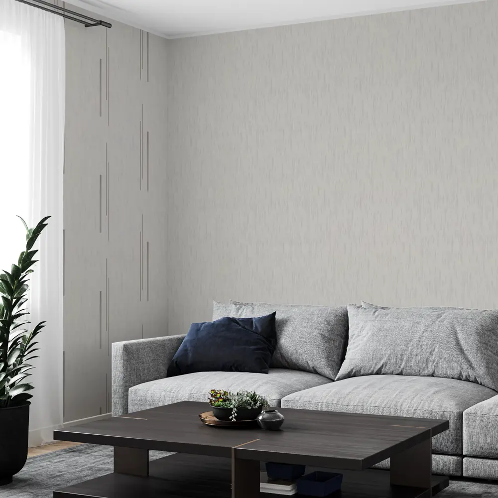 Флизелиновые обои Palitra Home Udachno бежевые 1.06 м - современный стиль 89427234 STLM-1575801 - Вид №5