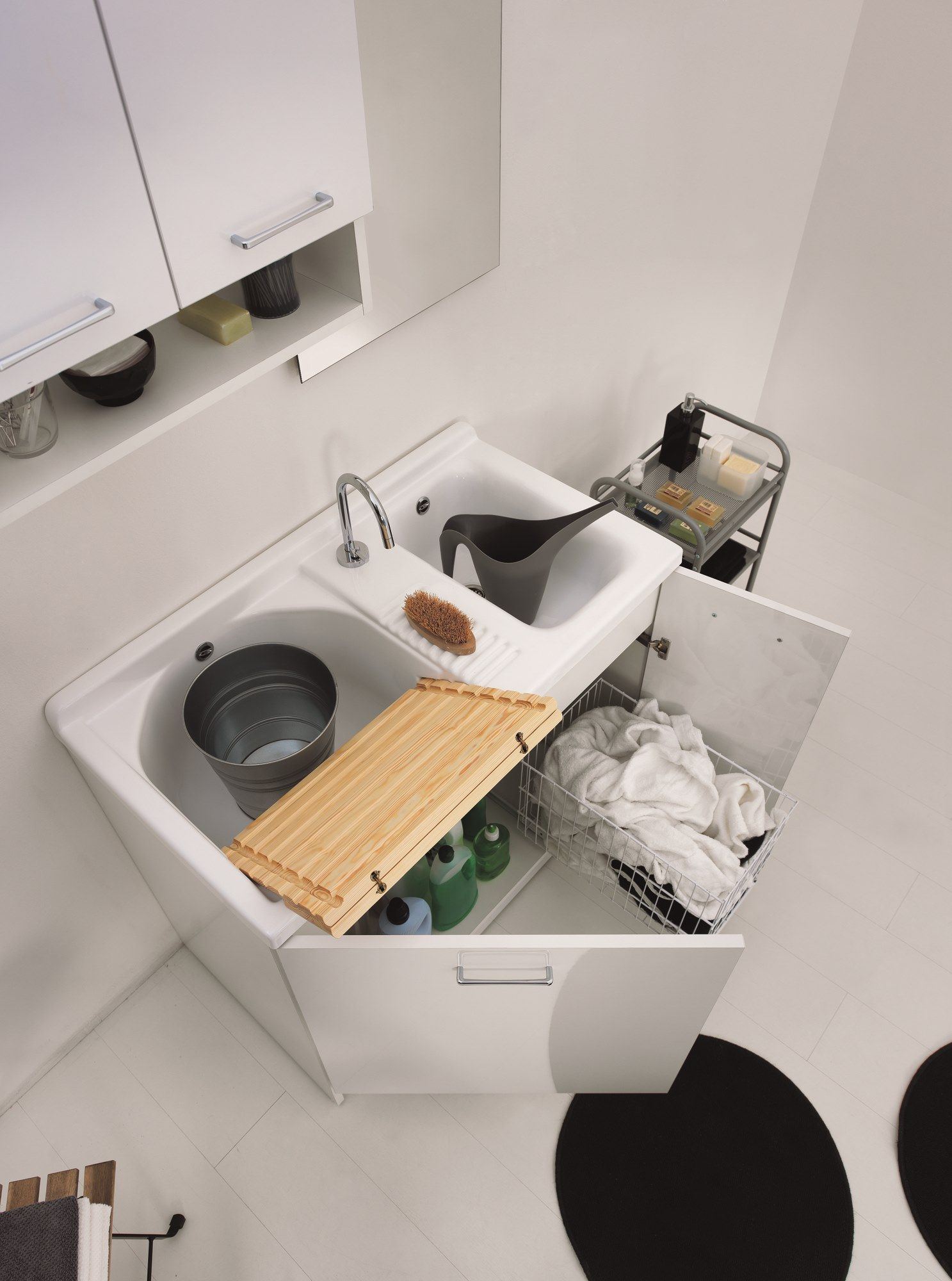 Керамический модульный шкаф для белья со стиральной машиной COLAVENE Active Wash ARCH-00139232 - Вид №10