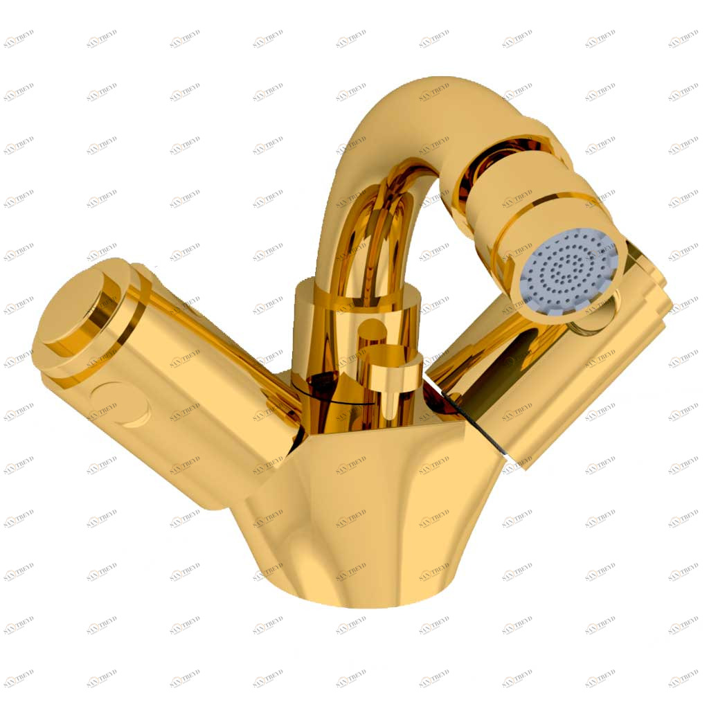 C32-4101 C32-4101 Смеситель для биде на одно отверстие ГЛАДКАЯ ЗВЕЗДА Cristal & Bronze STAR LISSE 