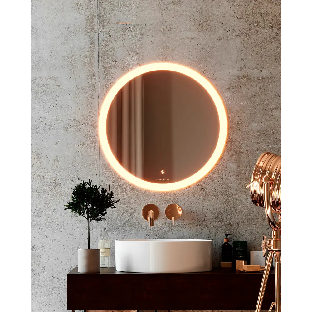 Зеркало для ванной Omega Glass Тип 4 SD644 с подсветкой 60 см круглое STLM-2204624