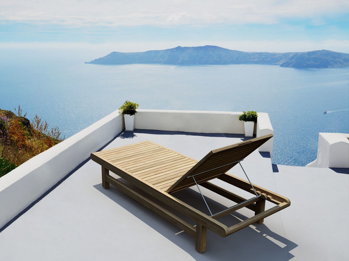 Садовая кровать с откидной спинкой из тикового дерева Walters Resort ARCH-00048499 - Вид №4