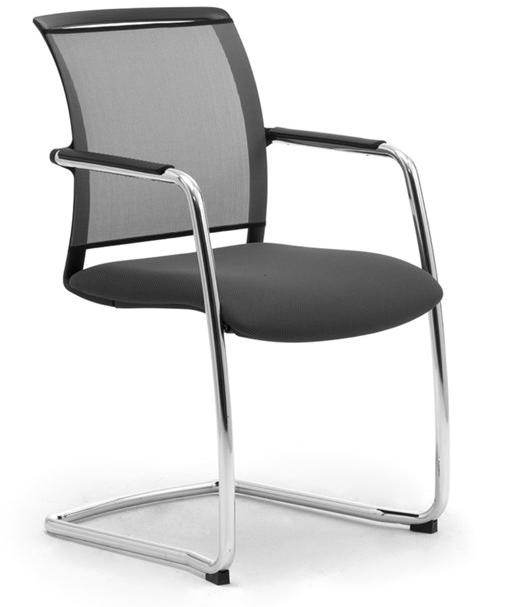 Leyform Консольный стул из сетки и хромированной стали с подлокотниками Cometa sun-id-1464195 - Вид №5