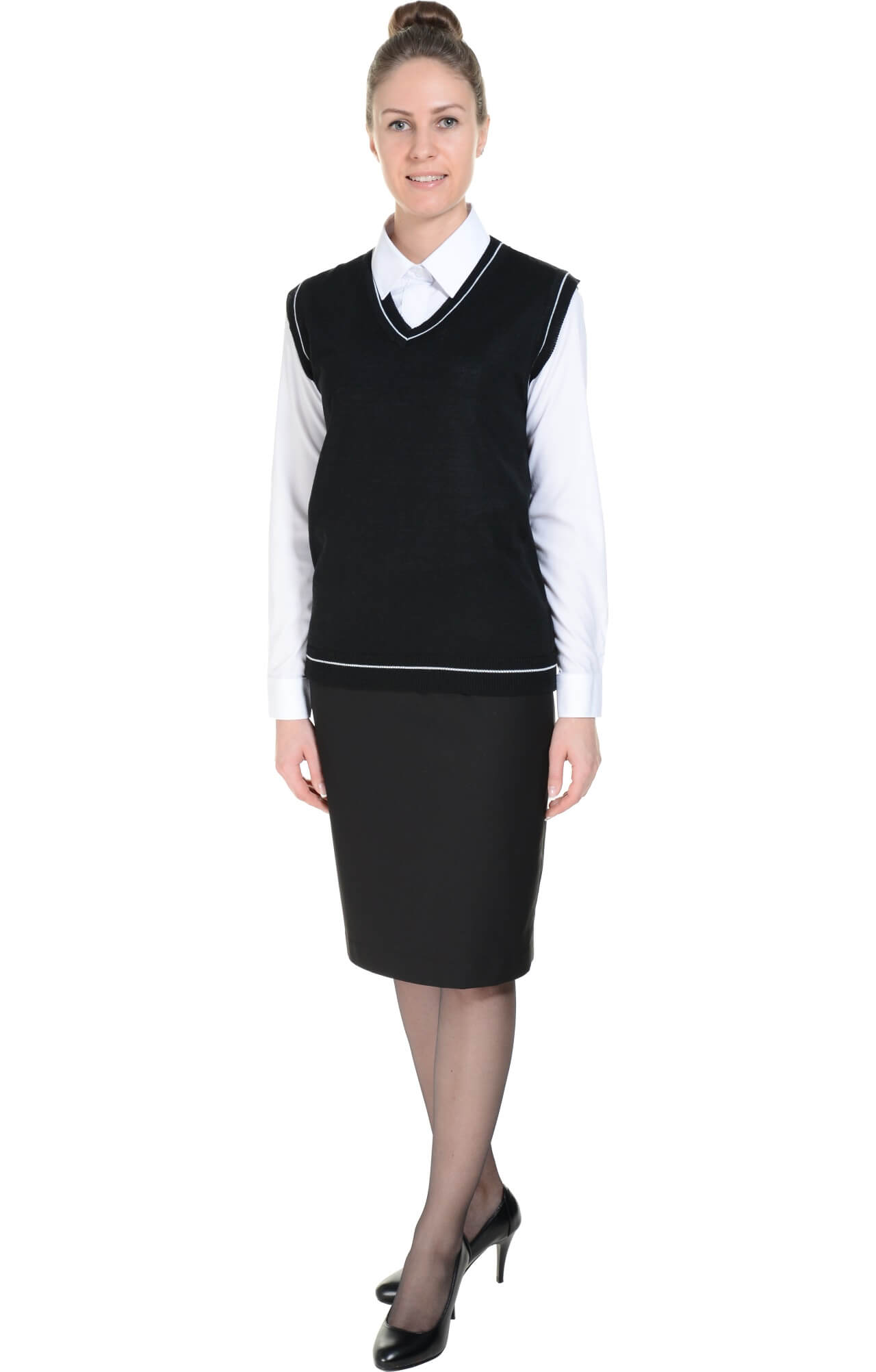 5042989 Жилет трикотажный женский в ассортименте  Одежда для официантов  размер 40-42 Спецодежда  - Вид №4
