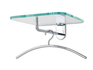 Стальная и стеклянная настенная вешалка