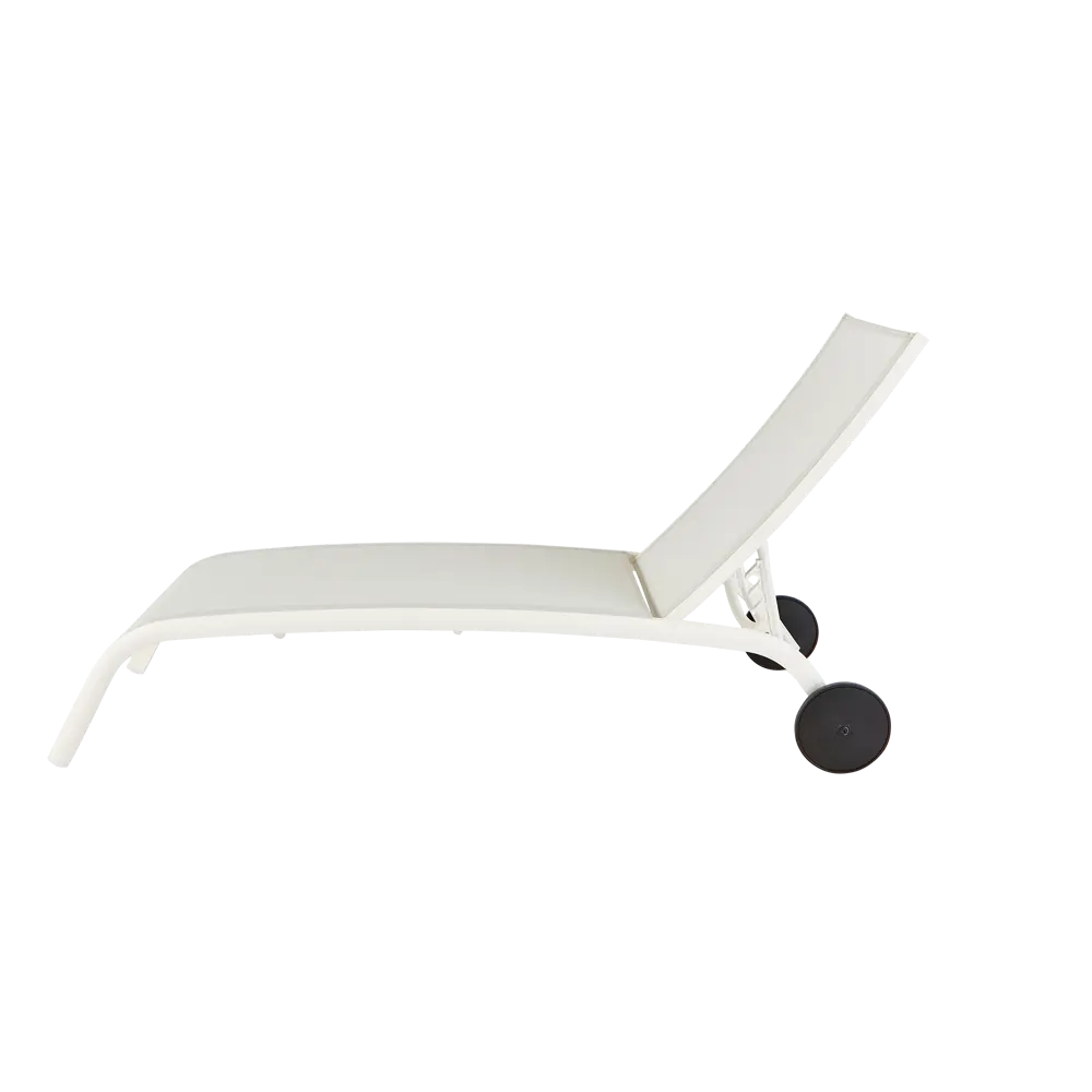 Шезлонг Naterial Lyra II 207x63x95 см алюминий/текстилен белый STLM-2136262 - Вид №5