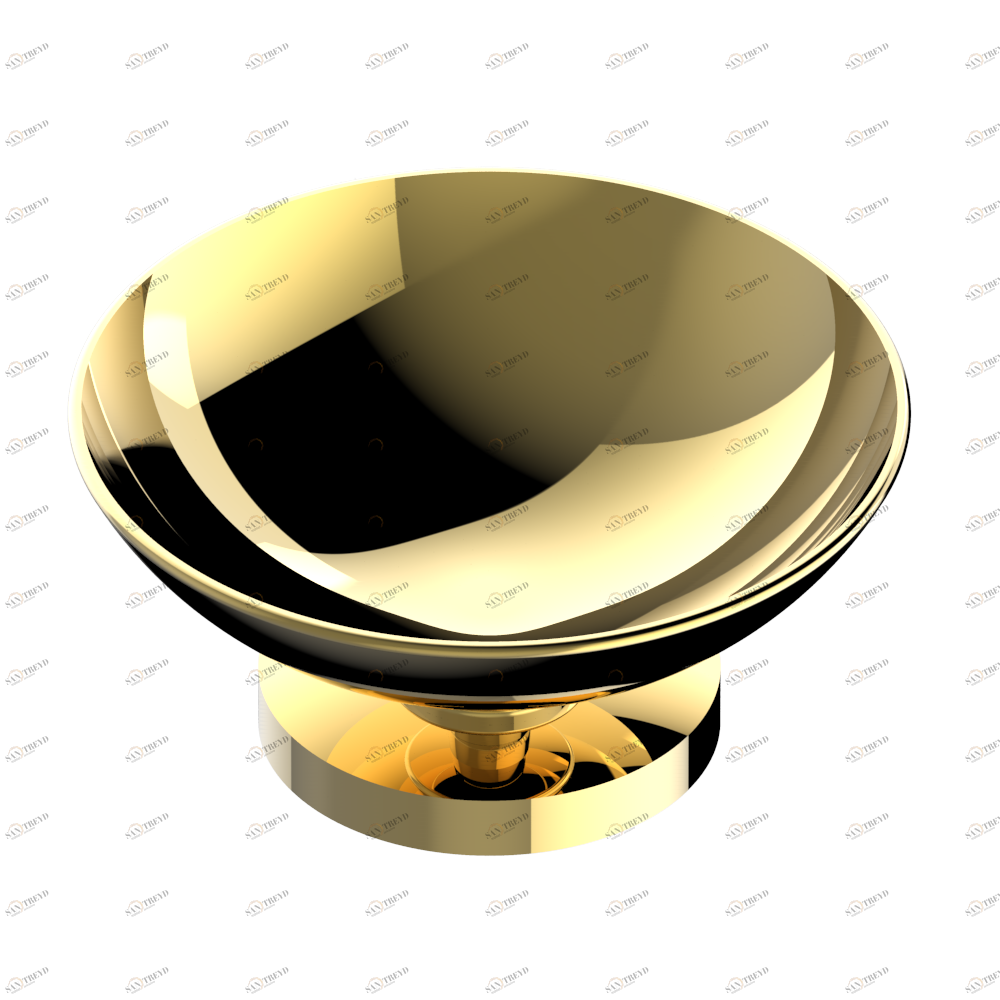 U2E-544 Мыльница на подставке, диаметр : 100 мм Thg-paris Infini белый фарфор с платиновым декором Покрытие PVD золотистый цвет U2E-544 CAT.F