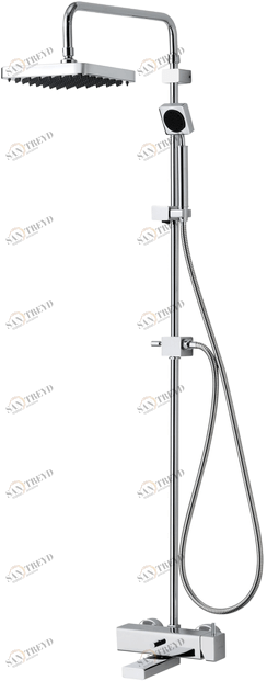 JUSTIME Настенная душевая стойка из хромированной латуни с ручным душем с лейкой Mark sun-id-1455130