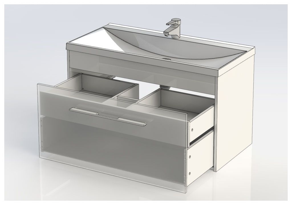 Тумба с раковиной Aquanet Августа 100 белый 0021001900204096 - Вид №4