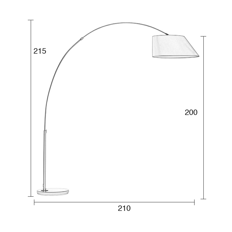 Лампа напольная Arc, черная Zuiver 5000855 - Вид №6