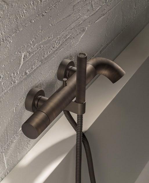 ZAZZERI Смеситель для ванны настенный с переключателем и ручным душем Pop sun-id-1431198 - Вид №2