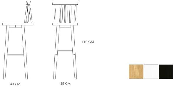 Branca Lisboa Барный стул высокий деревянный R&b sun-id-1475674 - Вид №6