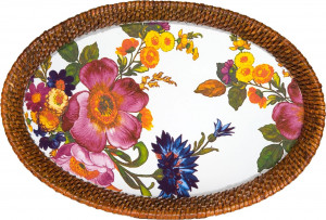 10635250 Mackenzie-Childs Поднос круглый "Flower Market" Сталь