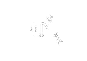 Смеситель для раковины с 2 отверстиями из нержавеющей стали Agape SQUARE ARCH-00096179 - Вид №7