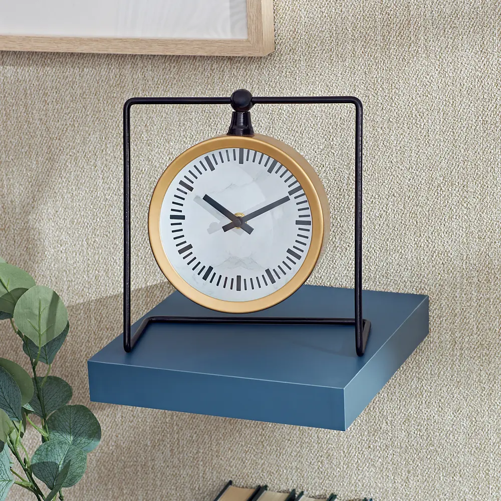 Часы настольные Dream River Качели W2204035 круглые МДФ цвет бело-золотой бесшумные ø20 88909897 STLM-2017009 Осень