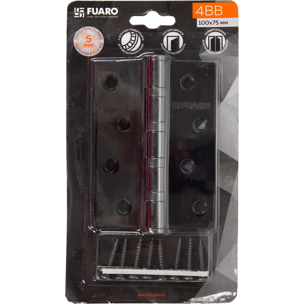 82105972 Петля универсальная U1004BB-BN/BL 100x75x2.5 мм сталь цвет глянцевый чёрный STLM-0019067 FUARO Home - Вид №5