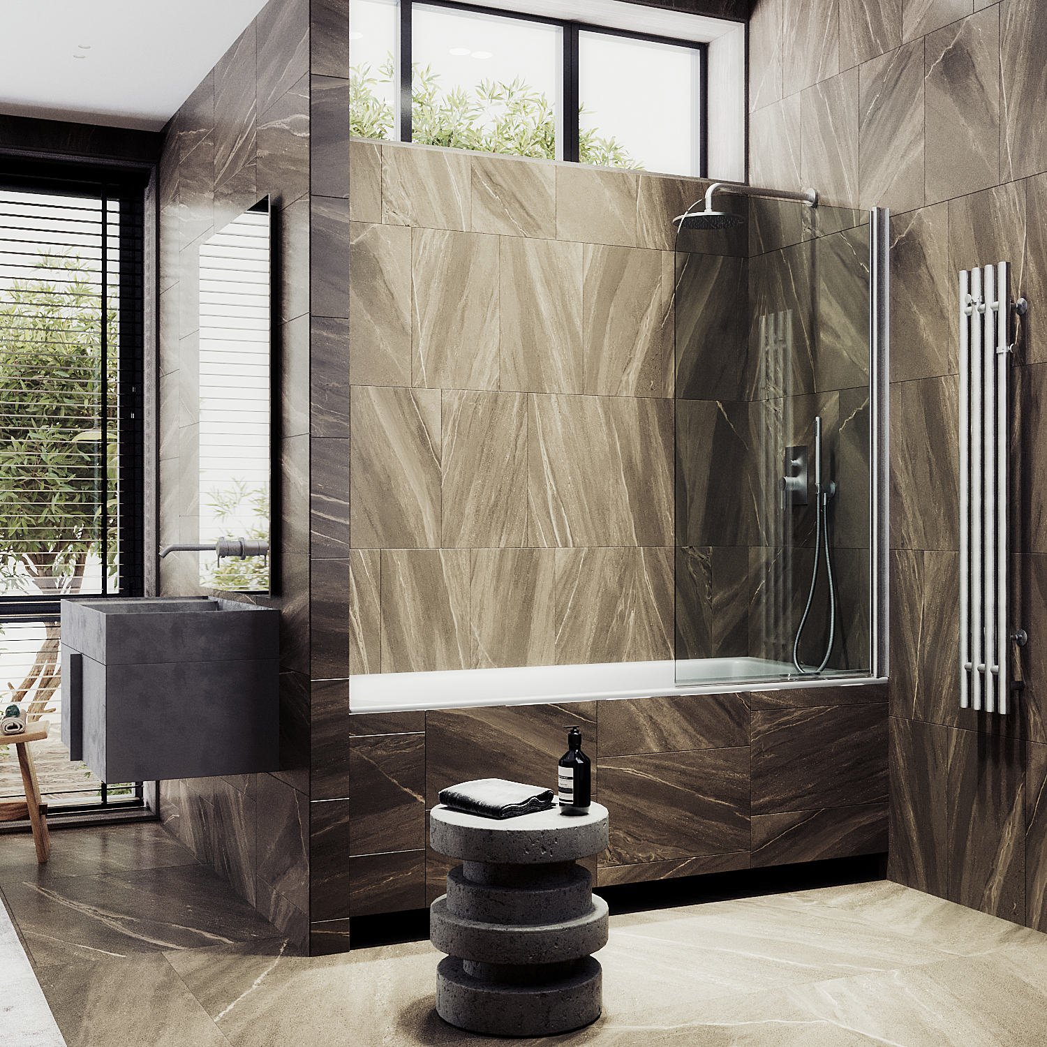 ST-599-5 Душевое ограждения на борт вынны Public Steel Россия 