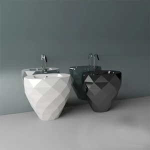 DIAMONDBLACKBASIN90X54 Накладная раковина на столешницу  овальная Aquamass