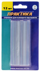 Стержни клеевые Практика 641-572 белый 1037886