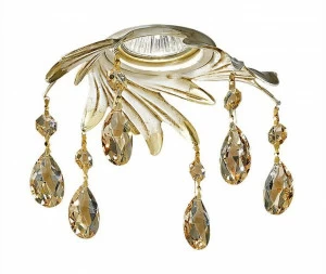 Possoni Illuminazione Встраиваемый точечный светильник в старинном стиле с кристаллами сваровски  Dl7805-go-gs