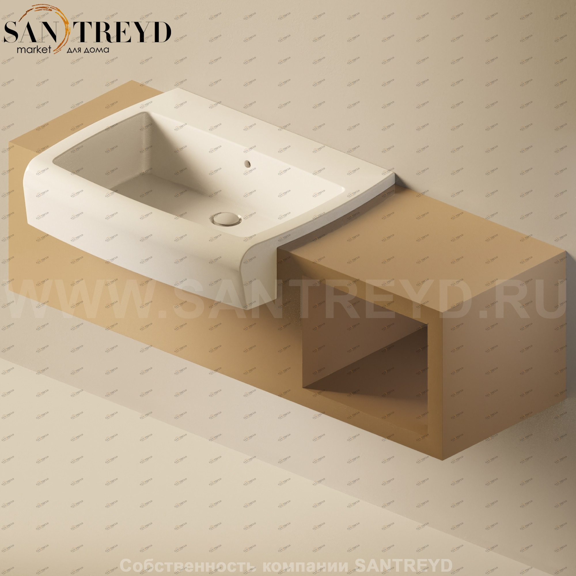 Flaminia UNA Консоль для раковины от 140 до 240 см с местом хранения коричневая UNA75V1.7503 Ceramica Flaminia UNA75V17503