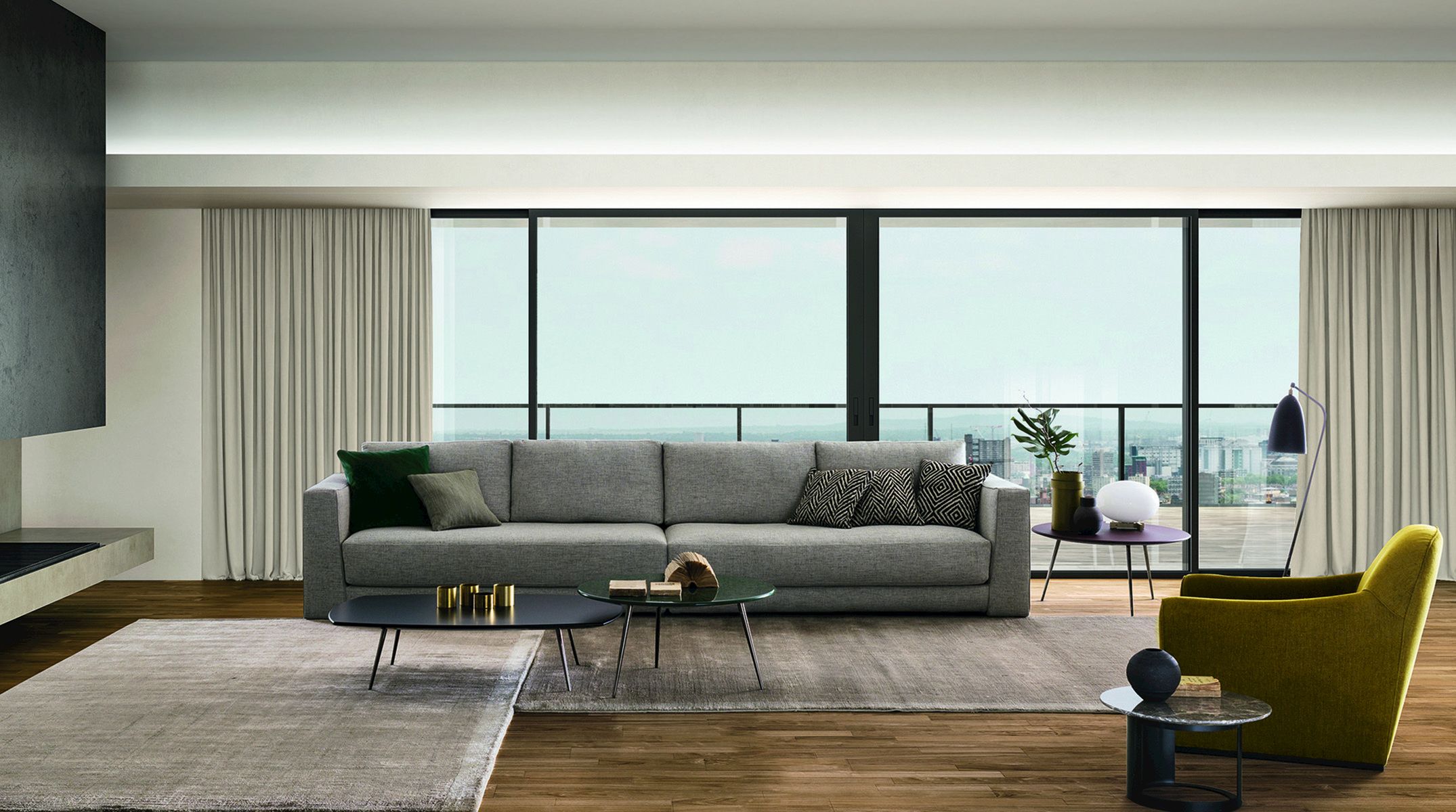 Тканевый диван с полуостровом BODEMA BARCLAY ARCH-00055048 - Вид №2