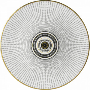 10650438 Royal Crown Derby Тарелка подстановочная Royal Crown Derby "Вибрации" (Oscillate, Onyx) 34см Фарфор костяной