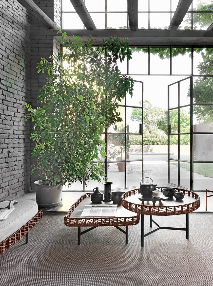 Прямоугольный журнальный столик со стеклянной столешницей Potocco Ropu ARCH-00086721 - Вид №1