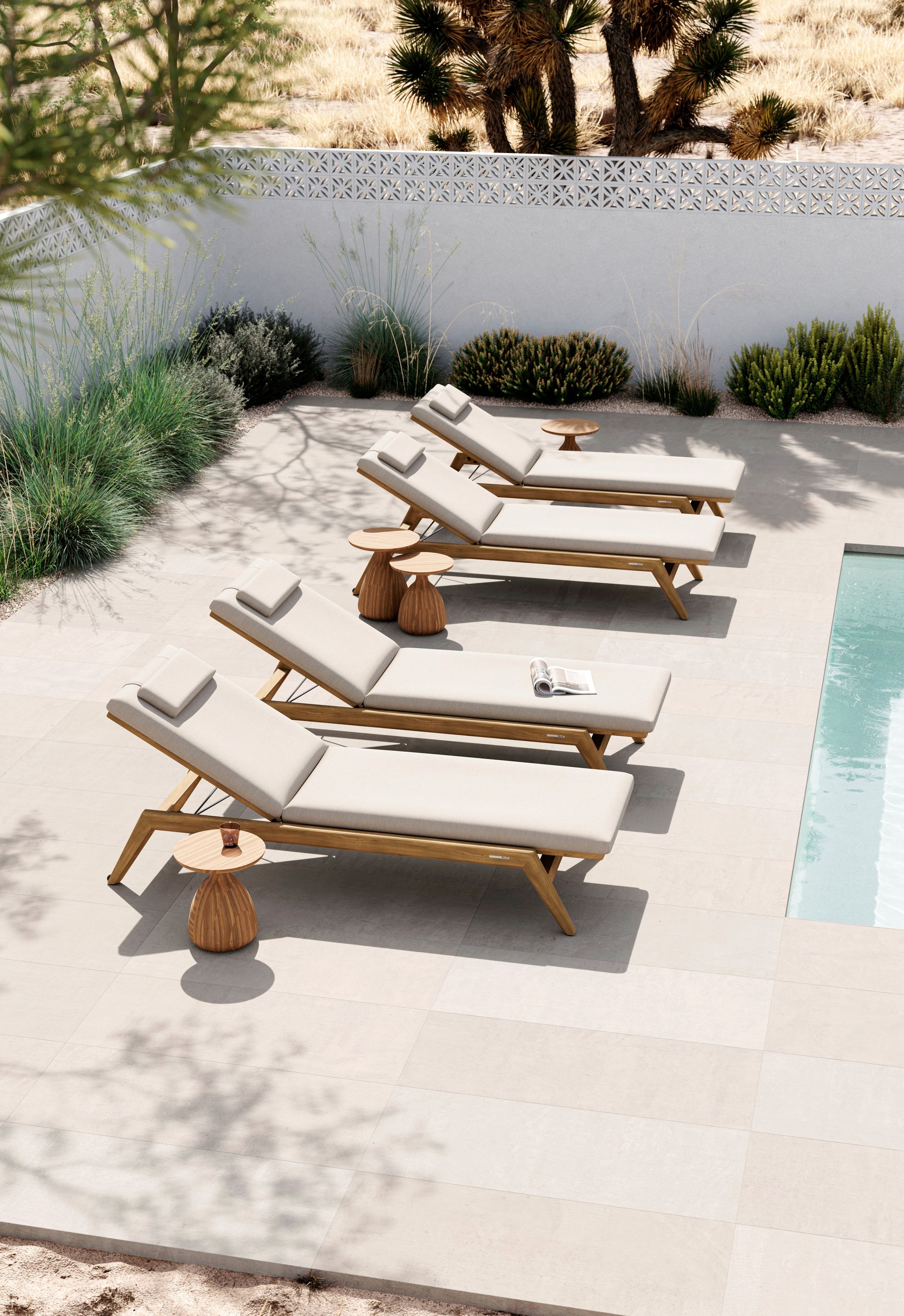 Садовая кровать из ткани и тика MANUTTI Sunrise ARCH-00006089 - Вид №1