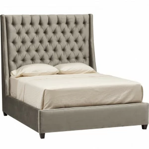 Кровать двуспальная 160х200 серая Emerald Tower ICON DESIGNE ДИЗАЙНЕРСКИЕ 177935 Бежевый