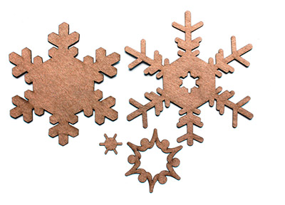 009654 Заготовка для декорирования Декоративный элемент из МДФ №10 "Снежинка" 4шт. Чип-Арт 