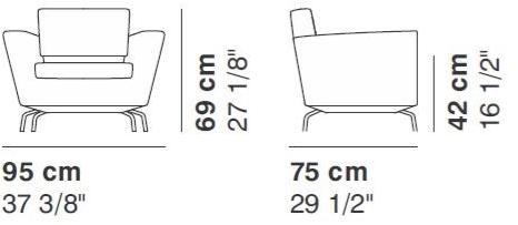 La Cividina Кресло из ткани с подлокотниками Serie_50 sun-id-1441019 - Вид №10