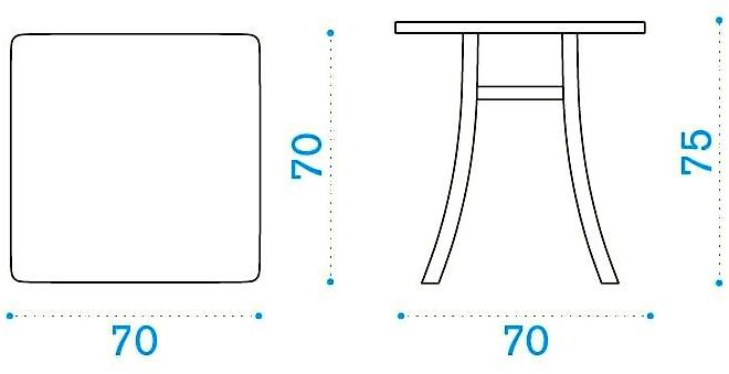 Ethimo Садовый стол из стали квадратный Elisir sun-id-1351066 - Вид №1
