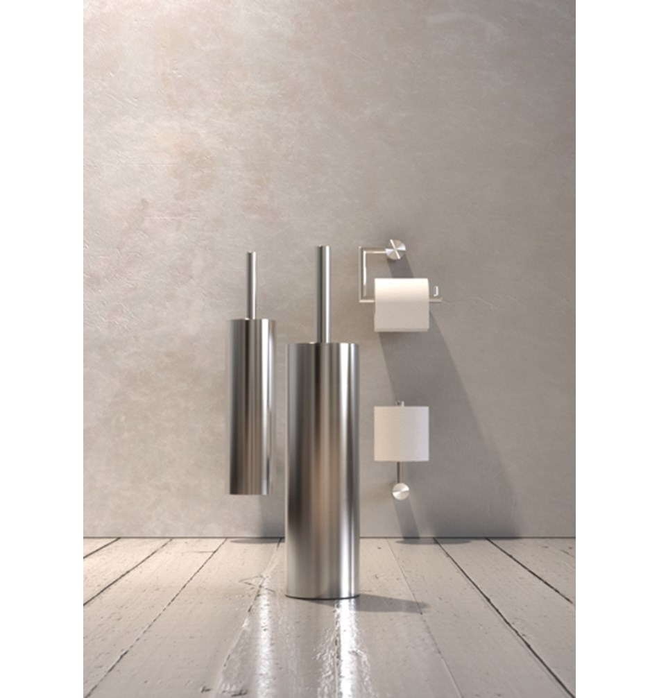 FROST Ершик для унитаза 1, напольный » матовый Нержавеющая сталь Матовый N1910  - Вид №5